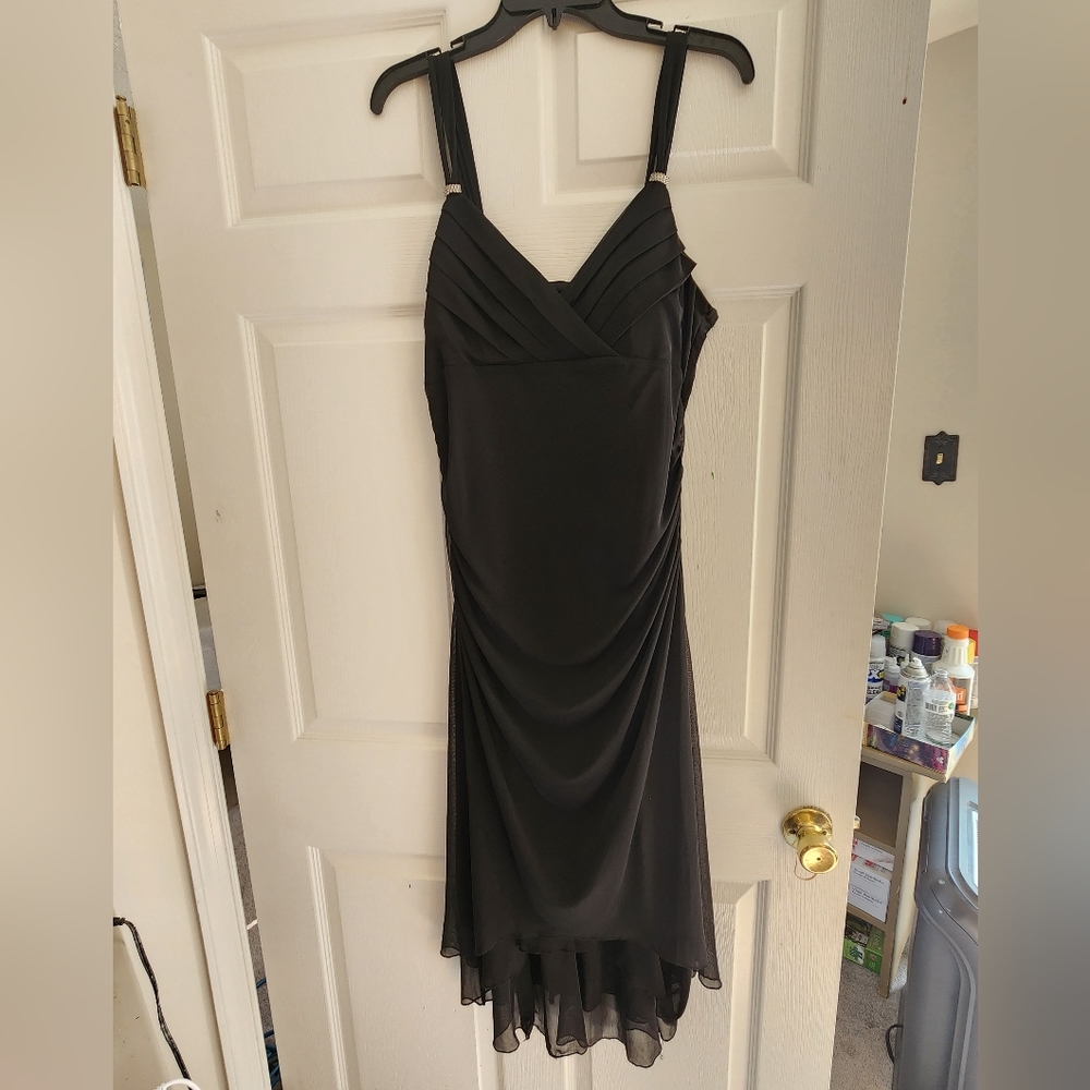 Womens black evening dress